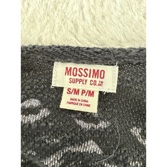 Mossimo Boho S/M Kimono Diamond Triangle Pattern Aztec Black Fringe Festival EUC - Picture 5 of 6